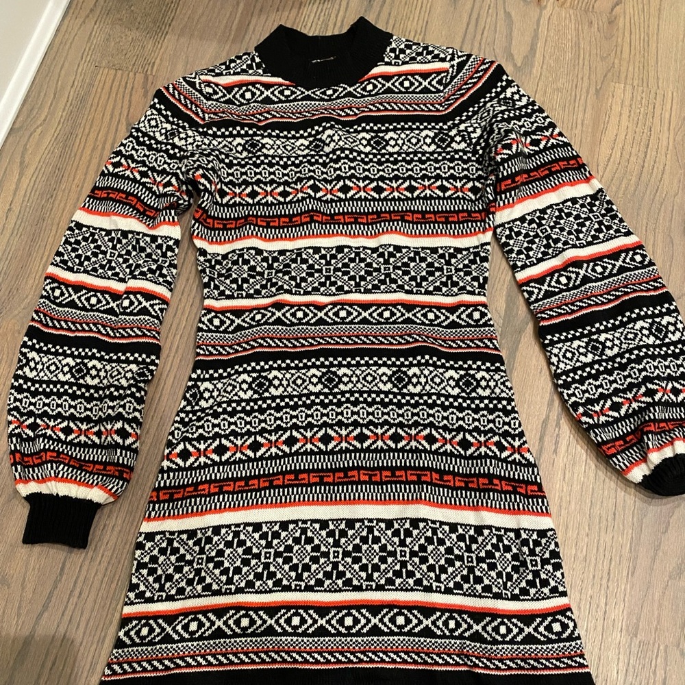 Free People patterned Sweater dress